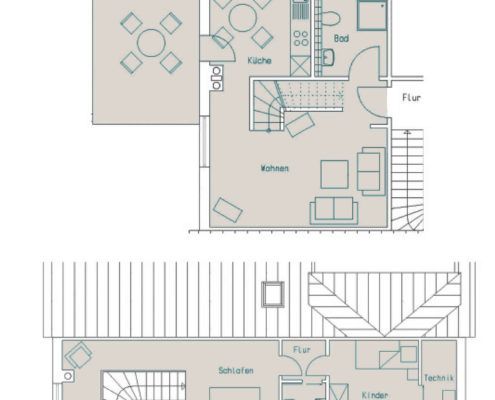 Ferienwohnung Duene Grundriss